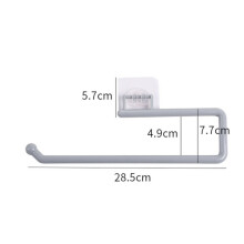 (a-gray long) Tissue Storage Rack Plastic Paper Roll Holder Wall Mounted Adjustable Towel Hanger for Kitchen Bathroom Toilet Paper Holders