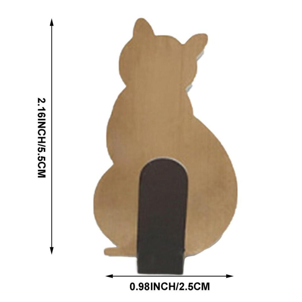 (a-Gold) 6 Pcs Cat Shape Hooks Door Wall Mounted Hook For Kitchen Bathroom Towel Key Holder Stainless Steel Metal Self-adhesive Hooks-image-OPC-PCBXZZR-NEW