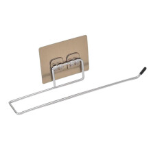 (a-01) Punch-free Bathroom Towel Rack Kitchen Wall Stand Stainless Steel Wall-mounted Tissue Hanger Self Adhesive Hook Roll Paper Shelf