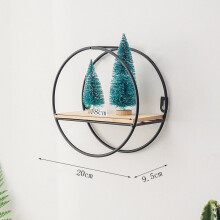 (a-B1) Metal Wall Organizer Storage Shelf Wrought Iron Hexagon Living Room Wall Hanging Storage Rack Bedroom Bathroom Decoration Holder