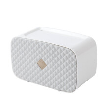 (a-Gray) Waterproof Wall Mount Toilet Paper Holder Shelf Toilet Paper Tray Roll Paper Tube Storage Box Creative Tray Tissue Box Home