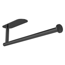 (a-Black) Paper Towel Holder Under Cabinet, Adhesive or Drilling Black Paper Towel Roll Holder Rack, Under Counter or Wall Mount