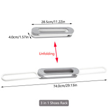 (a-Gray) 3 in 1 Shoes Rack Organizer Hanging Shoes Storage Shelf Wall Mounted Organizador de Zapatos Stretchable Rangement Chaussure