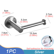 (a-B Type Silver) Toilet Paper Holder Wall Mounted Towel Holder for Kitchen Stainless Steel Cabinet Paper Roll Storage Hanger Bathroom Accessories