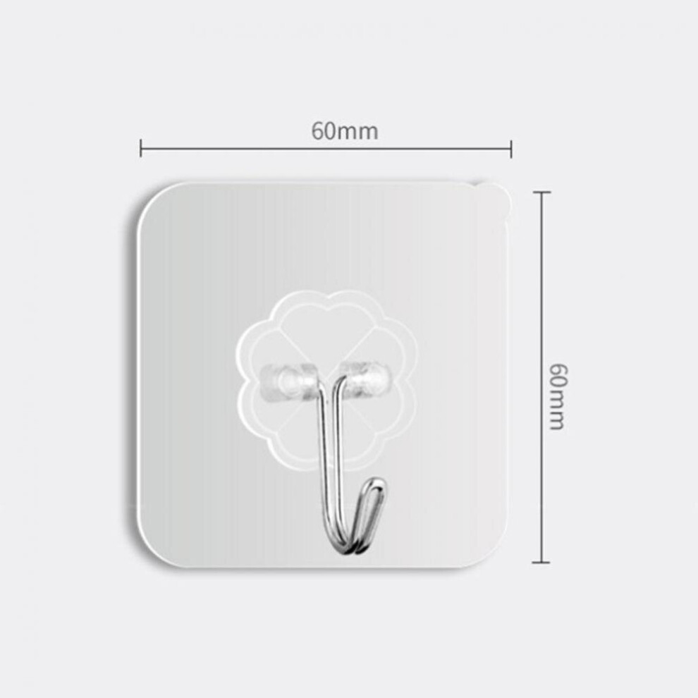 (a-10PCS) 10pcs Wall-mounted Nail-free Seamless Hook Transparent Strong Self Adhesive Door Wall Hangers Towel Mop Handbag Holder Hook-image-OPC-PCBY5MT-NEW