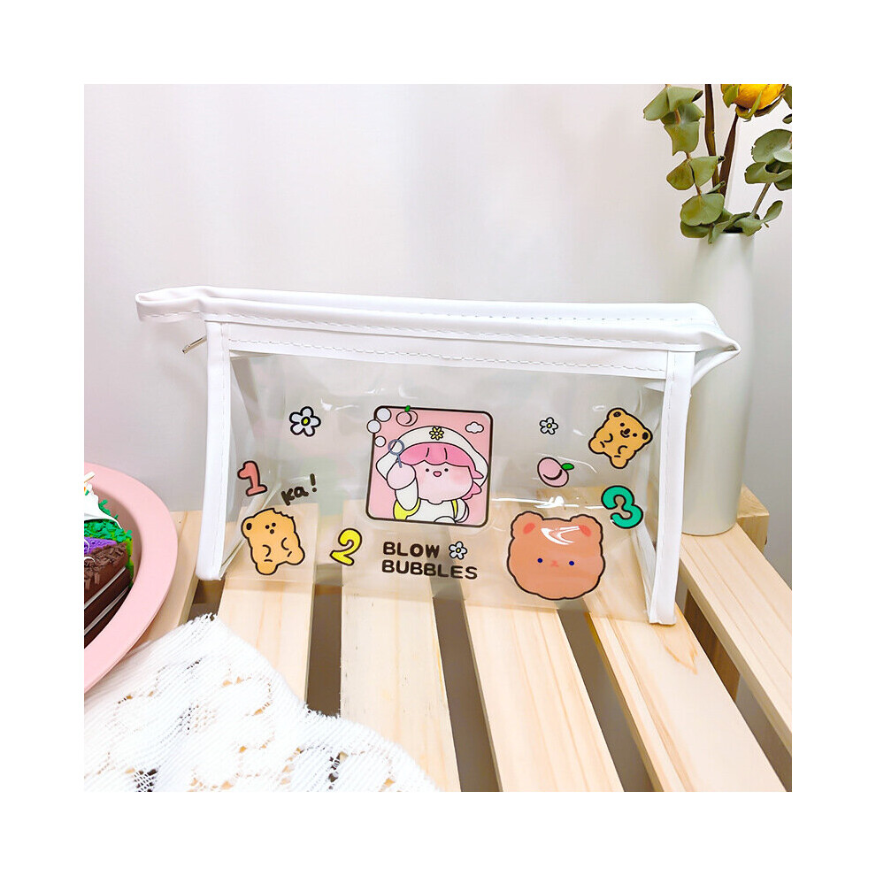 Dechoicelife (A-No.09) Ins Storage Bags Organizer Cosmetic Cute Pen Bag Female Portable Handbags High-Level Travel Storage Bag Wash Bag Home Organizer