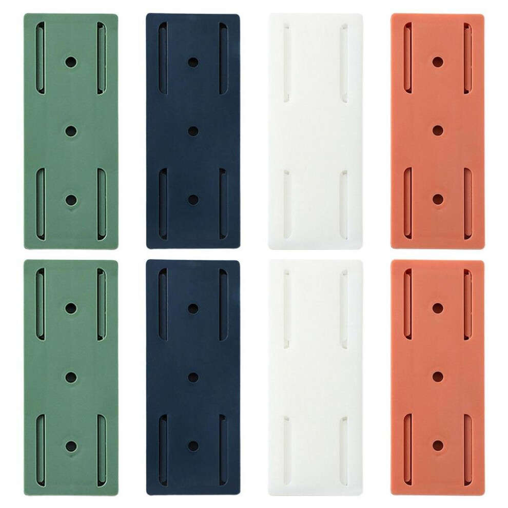 (A-8Pcs) Router Wall Hanging Holders Plug-In Removable Wall-Mounted Socket Fixer Cable Wire Organizer Desktop Power Strip Holder Fixator 4854327932379