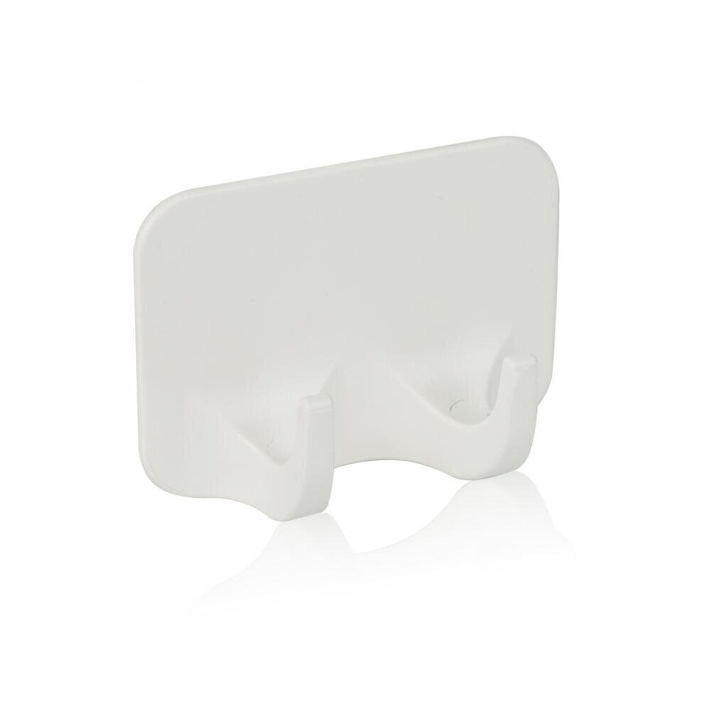 (a-white 1pc) Adhesive Storage Hook Double Wall Hanger Multi-Purpose Bathroom Towel Clothes Handbag Key Razor Hooks Home Storage Hook-image-OPC-PCBY6RQ-NEW