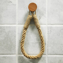 (a-Navy Blue) Toilet paper holder bathroom accessories Kitchen Wooden Pure Copper Wall Paper Roll Holder Nordic Perforated Napkin Holder