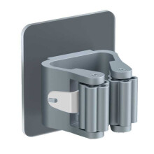 (a-dark grey) 1PCS Home Storage Rack Bathroom Suction Hanging Pipe Traceless Hooks Wall Mounted Mop Organizer Holder Waterproof Broom Hanger