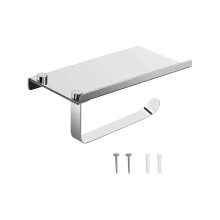 (a- Matte 1 Pc) 1/2/3 Paper Roll Holder Bathroom Wall Mount Toilet Shelf Restroom Rack Organizer Loadbearing with Screws Restaurant Supply