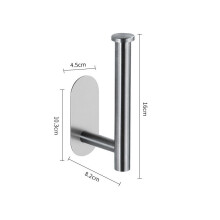 (a-Silver) Toilet Paper Holder Wall Mount No Punching SUS304 Stainless Steel Self Adhesive Tissue Towel Roll Dispenser for Bathroom Kitchen