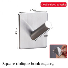 (a-01) 1PCS Self Adhesive Hook Wall Hook Towel Hook for Bathroom Stainless Steel Coat Hook Rustproof Hook Hanger for Kitchen Hardware