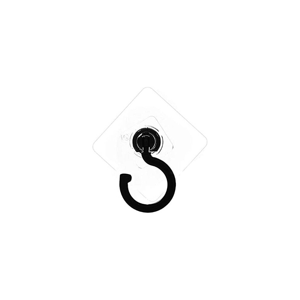 (a-Black 1pcs) 360Rotating Adhesive Under Cabinet Hooks for Hanging Clothes,Bag, Hat,Towel Hanger Kitchen Bathroom Wall Hanger Swivel Utility-image-OPC-PCBY9PB-NEW