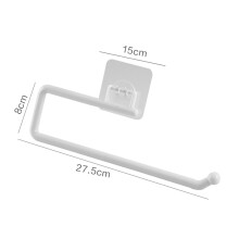 (a-B) Self Adhesive Kitchen Paper Towel Holder Punch Free Shelf Cabinet Tissue Hanger Cling Film Storage Rack Bathroom Accessories