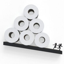 (a-Couple) Toilet Roll Paper Holder Creative Stainless Steel Bathroom Tissue Storage Rack Bathroom Accessories Holders Bathroom Hardware