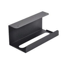 (a-Black) Kitchen Tissue Holder Hanging Bathroom Toilet Paper Towel Holder Rack Kitchen Roll Paper Holder Toilet Paper Stand