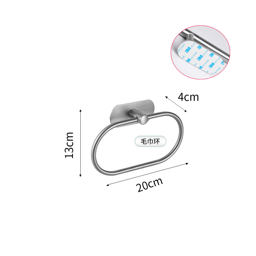 (a-Towel Rack-Silver) Punch Free Toilet Roll Paper Holder Rack Self Adhesive Hook Hanger Stainless Steel Bathroom Kitchen Towel Tissue Dispenser Shelf-image-OPC-PCBYD97-NEW