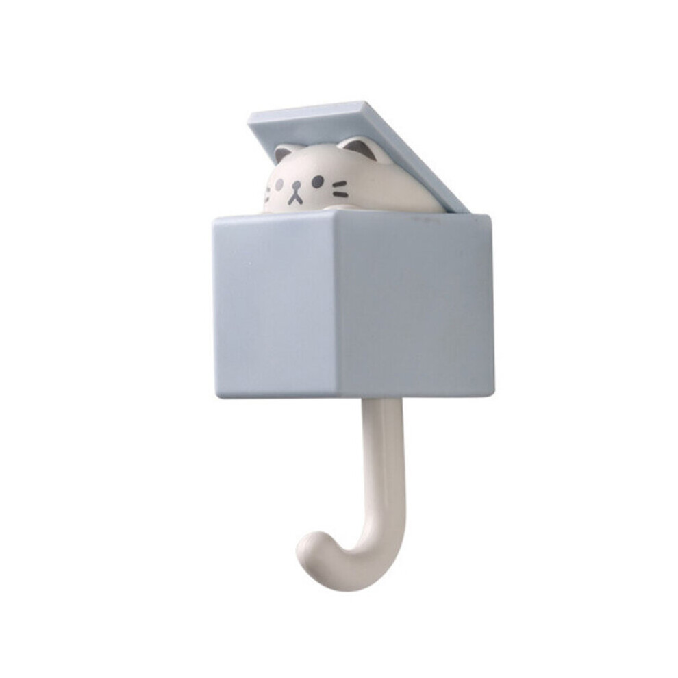 (a-02) 1pcs Cat Hook Animal Decoration Rack Bedroom Door Hangers Cartoon Cat Hook Key Umbrella Towel Cap Coat Rack Wall Hook-image-OPC-PCBYDJB-NEW