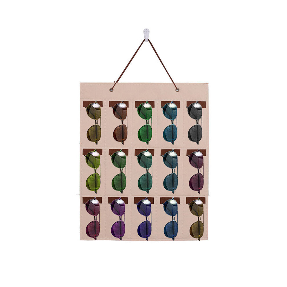 Dechoicelife (A-A-1) Eyeglass Sunglasses Organizer Hanging Wall Glasses Holder Storage Display Pocket Mount Hanger On Wall