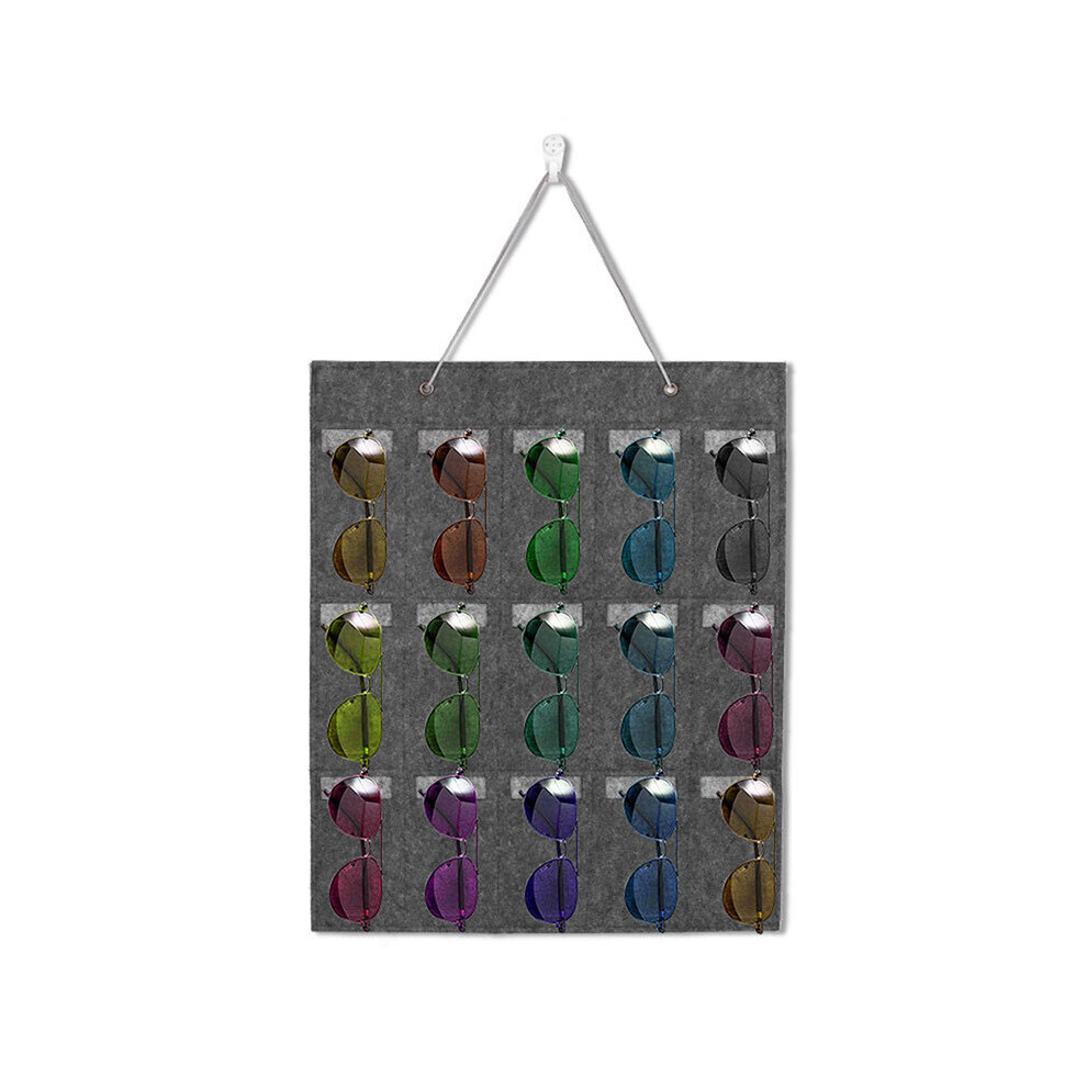Dechoicelife (A-A-2) Eyeglass Sunglasses Organizer Hanging Wall Glasses Holder Storage Display Pocket Mount Hanger On Wall