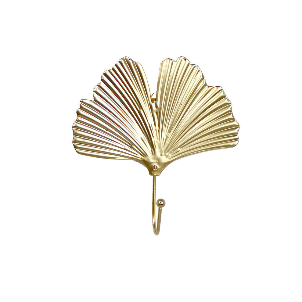 (a-Golden C) Plus Size Iron Wall Hook Leaf Shape Nordic Style Coat Rack Key Holder Wall Hanger for Kitchen Bathroom Door Towel Hanging Hooks-image-OPC-PCBYF22-NEW