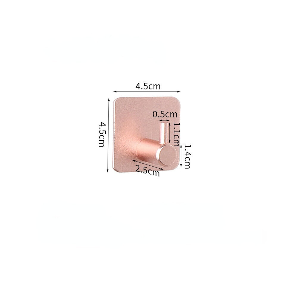(a-rose gold) 4pcs Multi-purpose Wall Hook Door Keys Bag Coat Hook Bathroom Towel Hanger Hooks Adhesive Aluminum Kitchen Hardware Rack Shelf-image-OPC-PCBYF79-NEW