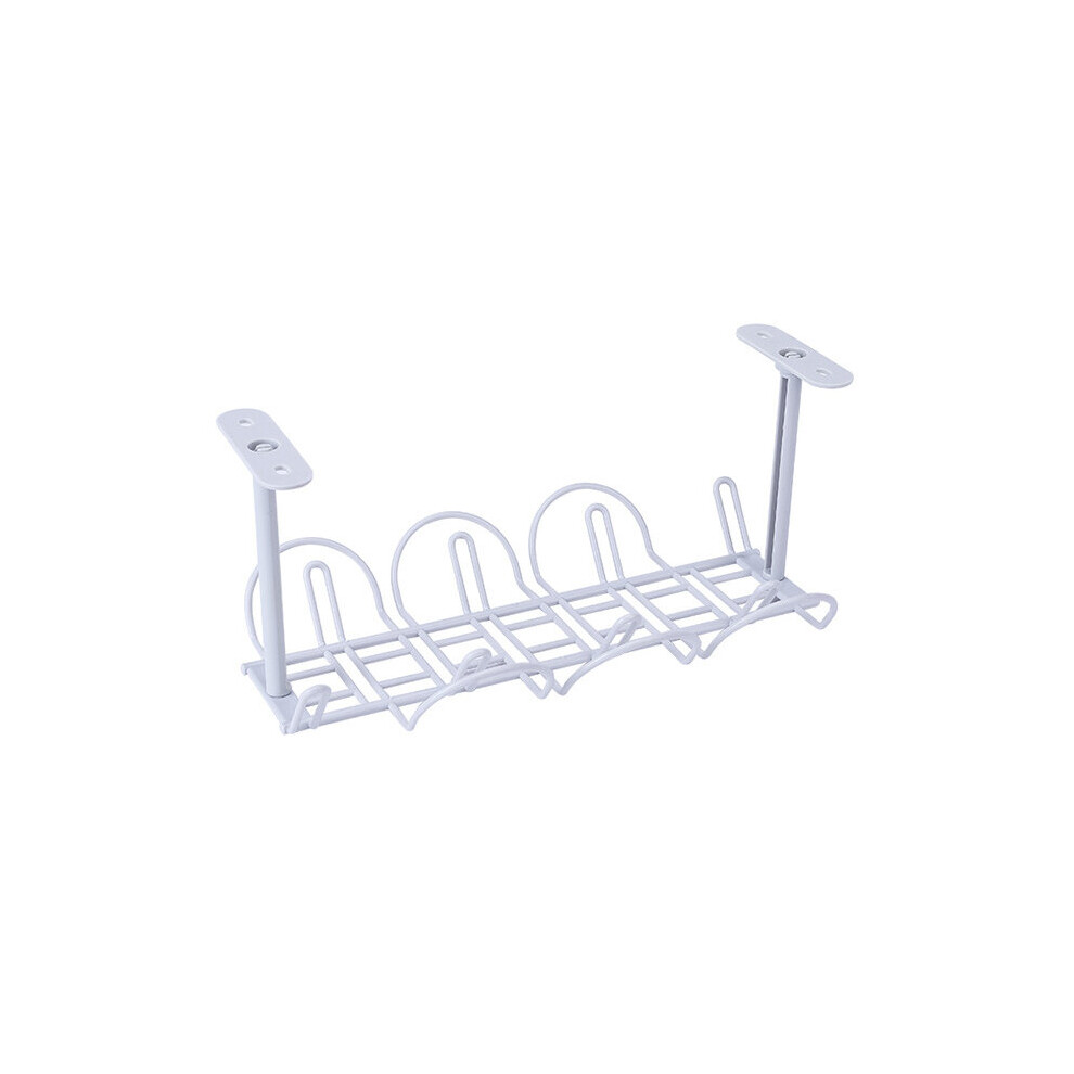 Photos - Cable (video, audio, USB) Table Under Rack Cable Rack Table Storage Bottom Rack Outlet Holder Hanging Rack Line Finishing Home Office Desk Wi(a-gray)