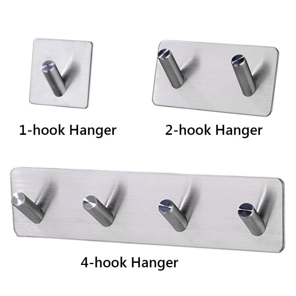 (a-026) Wall Hooks Stainless Steel Towel Hooks Hanger Hook Bathroom Metel Self Adhesive Kitchen Utensil Clothes Accessories Clothes rack-image-OPC-PCBYFVW-NEW