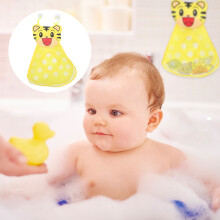 (a-Yellow) Toy Storage Bath Organizer Bathtub Net Shower Bathroom Holder Mesh Kids Hanging Baby Craft Organizers Tub Toys Basket Wall Door