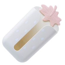 (a-White) Wall-mounted Tissue Box Self-adhesive Garbage Storage Organizer Toilet Paper Holder Container Blue