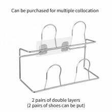 (a-02 No wall stickers) No Drilling Shoes Organizer Slippers Shoes Hanger 1pcs Hanging Shoes Rack Wall Mounted Shoes Storage Bathroom Organizer