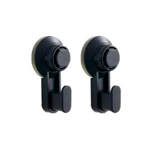 (a-Black) 2PCS Vacuum Holder Bathroom Wall Heavy Load Strong Waterproof Reusable Towel Kitchen Powerful Suction Cup Hooks Hanging Tools