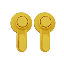 (a-Yellow) 2PCS Vacuum Holder Bathroom Wall Heavy Load Strong Waterproof Reusable Towel Kitchen Powerful Suction Cup Hooks Hanging Tools