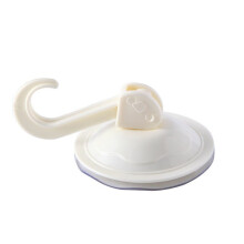 (a-Ivory) Vacuum Suction Cup Hook Kitchen Bathroom Strong Wall Suction Hanging Waterproof No-drilling Load Bearing Towel Hook