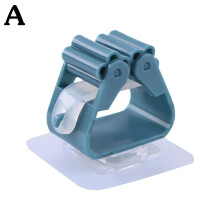 (a-Blue) Wall Mounted Mop Organizer Holder Brush Broom Hanger Home Storage Rack Bathroom Suction Hanging Pipe Hooks Household Tools home