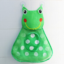 (a-B) Children's Toy Storage Bag Drain Mesh Bags Baby Bath Toys Organizer Duck Bathroom with Suction Cups Space Saving Household Items