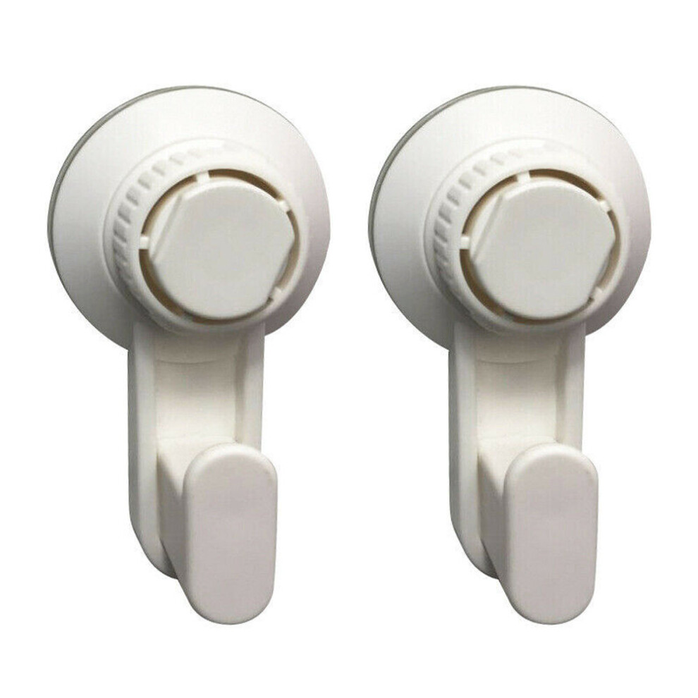 (a-White) 2pcs Waterproof Kitchen Wall Suction Cup Hooks Holder Powerful Hanging Tool Bathroom Heavy Load Strong Towel Vacuum Reusable-image-OPC-PCBYM8F-NEW