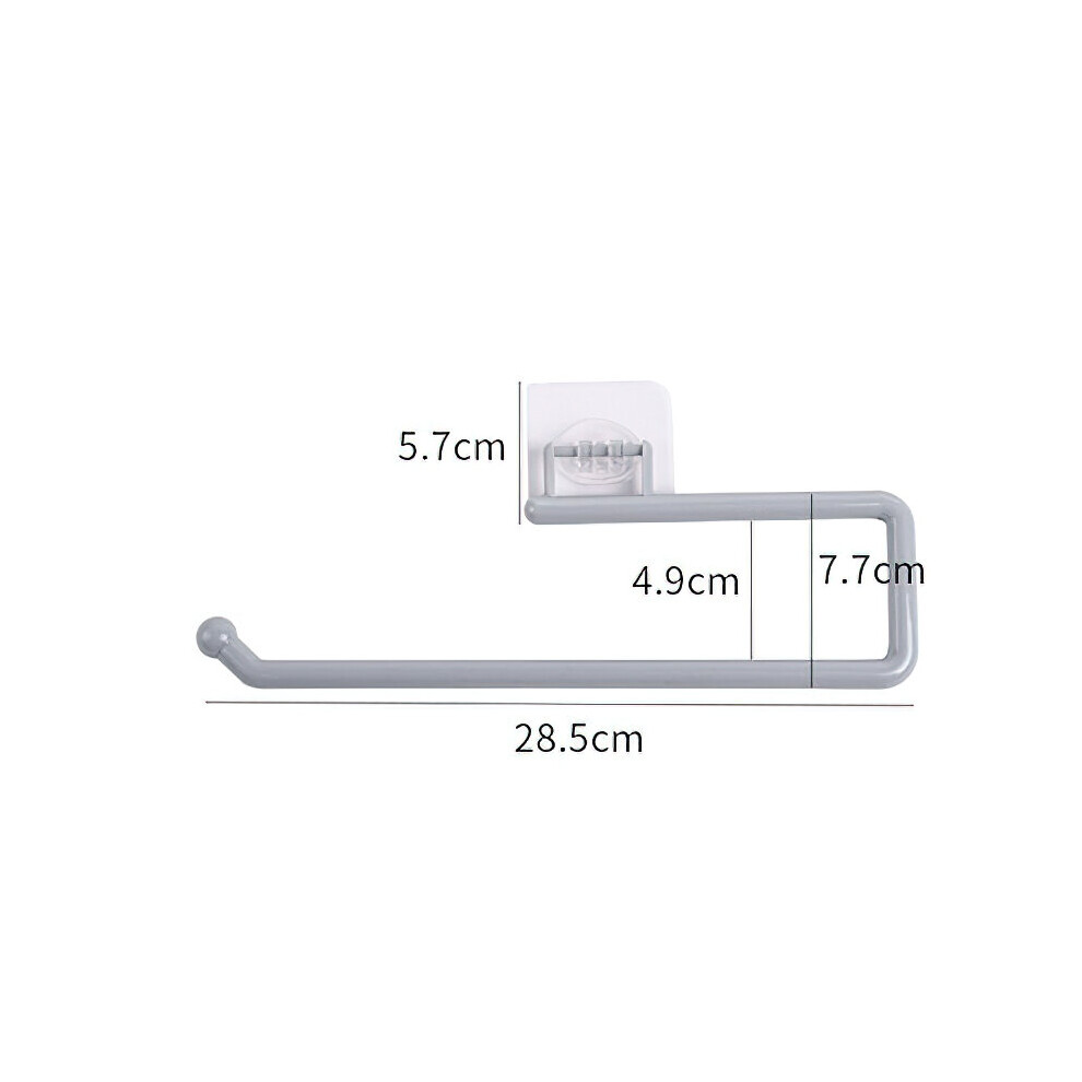 (a-Gray-large) Kitchen Storage Tissue Holder Toilet Roll Paper Towel Hanging Rack Bathroom Cabinet Organizer Door Wall Mounted Hooks Holders-image-OPC-PCBYMK9-NEW