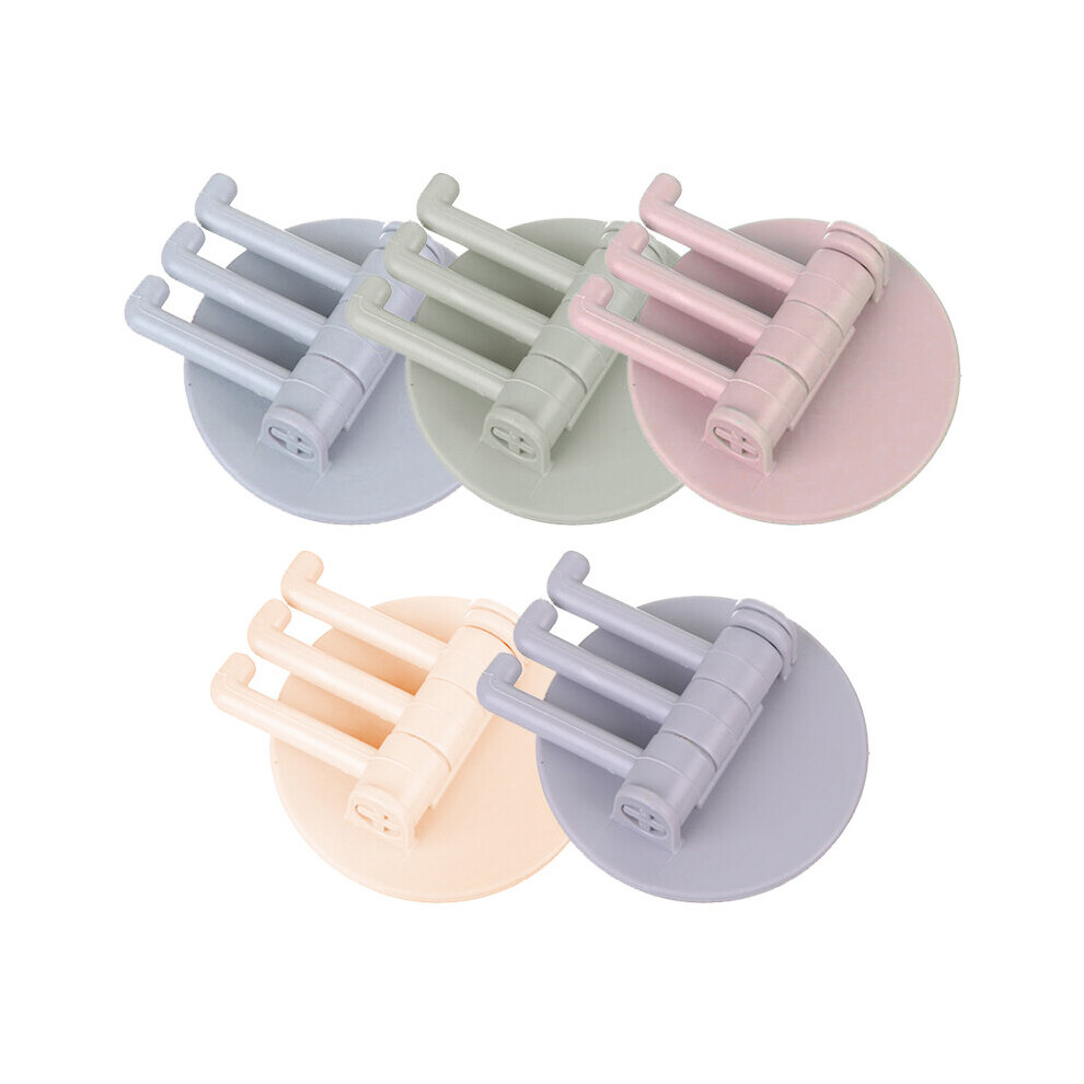 (a-1 set) Self Adhesive Kitchen Wall Door Hook Key Holder Rack Towel Hanger Bathroom Rack Hooks ABS Multi-Purpose Storage Hooks-image-OPC-PCBYMWR-NEW