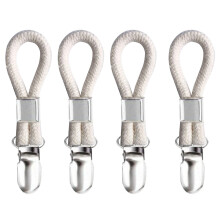 (a-B) 4PCS Tea Towel Clips Cloth Hanger Holder Brackets Braided Cotton Loop for Home Storage Kitchen Towel Hooks Holder Hangers