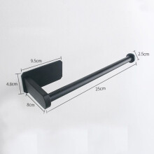 (a-black Long) Bathroom Stainless Steel Wall Toilet Paper Roll Holder Black Silver Self Adhesive Toilet Paper Holder Bathroom Sticker Wall