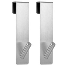 (a-2pcs Silver S(10cm??)) 2Pcs Extended Hooks Glass Shower Door Stainless Steel Towel Hooks Over Frameless Glass Wall Punch-Free Hanging Towels