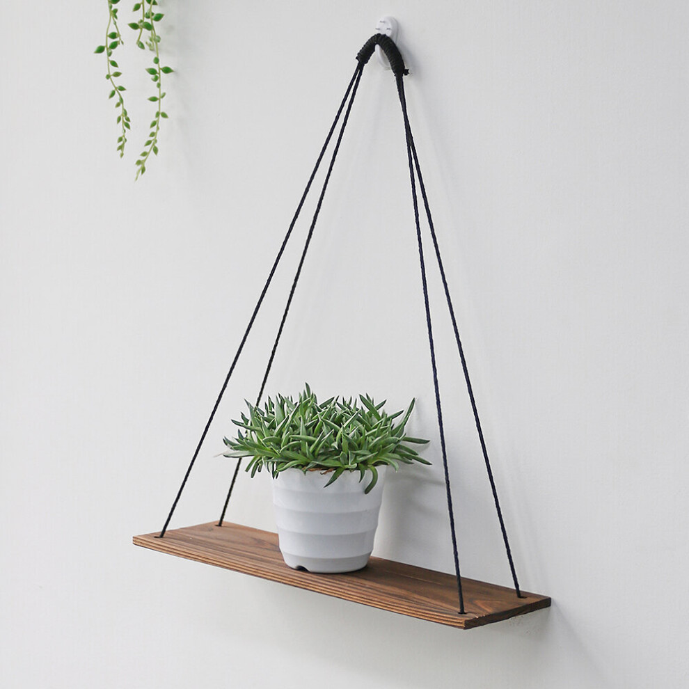 (A-Wall Shelf M0695) Wood Shelf Macrame Wall Decor Boho Shelf Organizer Home Decor Floating Shelves For Wall Bathroom Decor Plant Stand Shelving 4854327915846