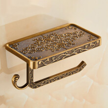 (a-Antique Bronze) MOLI Gloden White Antique Brass Finish Solid zinc alloy toilet paper holder bathroom mobile holder wc rod toilet paper holder