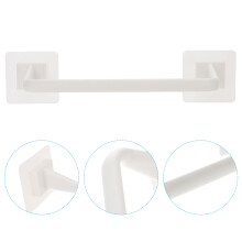 (a-White) Towel Rack Holder Bar Bathroom Self Adhesive Wall Hanging No Hanger Organizer Mounted Storage Trace Paste Stick Paper Toilet