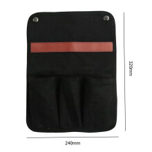 (a-Black) Fishing Chair Arm Storage Bag Beach Chair Hanging Canvas Storage Bags Multi Pocket Organizer For Outdoor Camping
