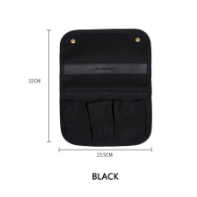 (a-32x23.5cm Black) Fishing Chair Arm Storage Bag Beach Chair Hanging Canvas Storage Bags Multi Pocket Organizer For Outdoor Camping