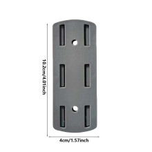 (a-Gray) Power Strip Holder Self-Adhesive Punch Free Desktop Socket Fixer Cable Organizer Wall Hanging Power Strip Holder Fixator