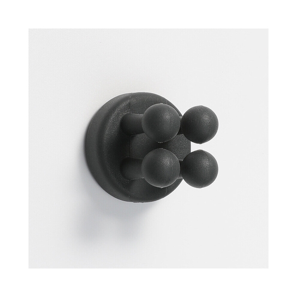 (a-Black) Adhesive Silicone Hook Seamless Bathroom Kitchen Wall Door Hangers Punch-Free Crochet Key Holder Towel Rack Storage Hooks-image-OPC-PCBYTCQ-NEW